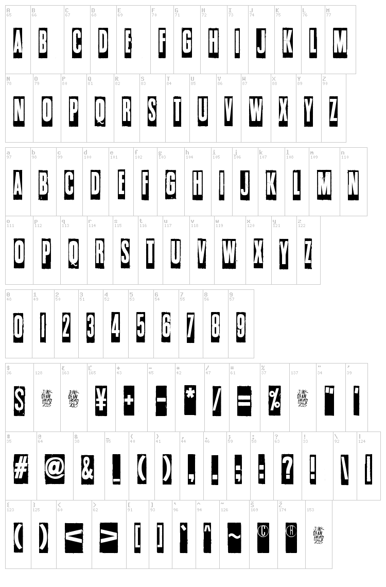 How do you sleep? font map